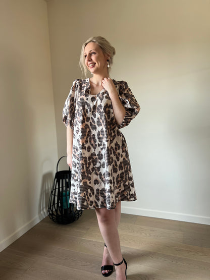 Leopard balloon dress