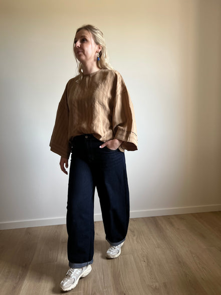 Barrel jeans brut blue