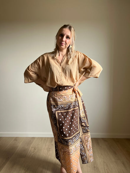 Batwing Blouse – Sand