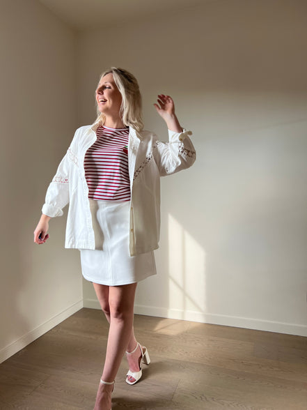 Crochet jacket white