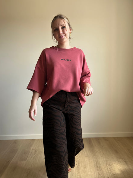 Zebra Barrel Jeans - brown