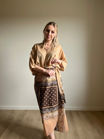 Batwing Blouse – Sand