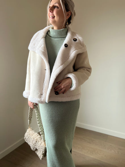 Omkeerbare teddyjas beige