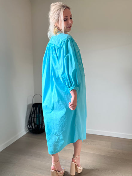Balloon dress turquoise
