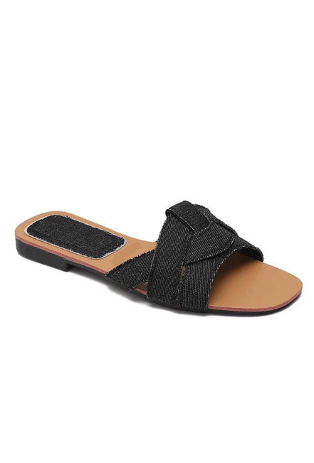 Jeans mules black