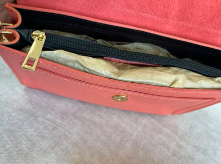 Green luxury leather bag