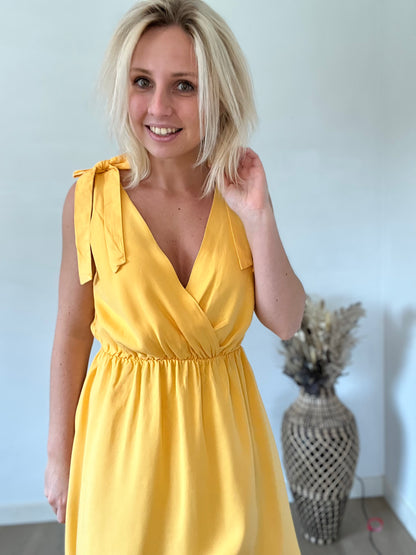 Yellow tencel dress