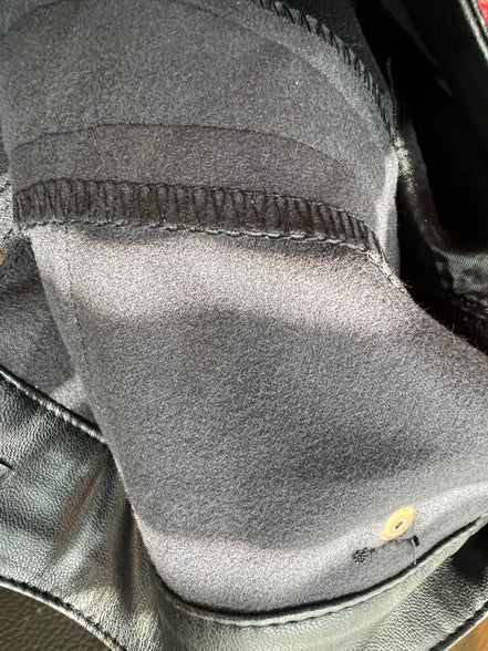 Rechte PU-broek zwart 