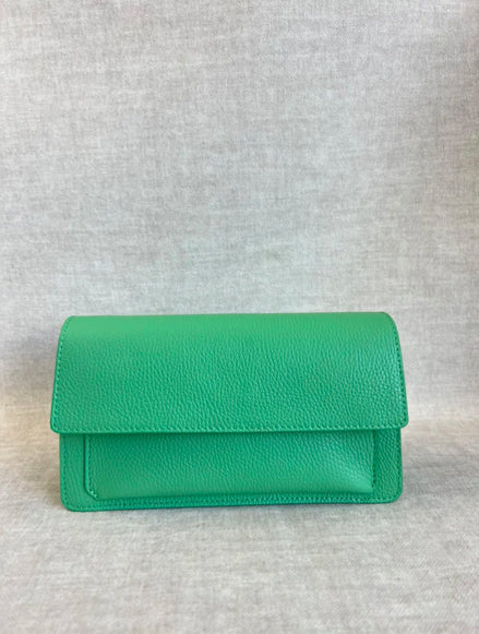 Green luxury leather bag