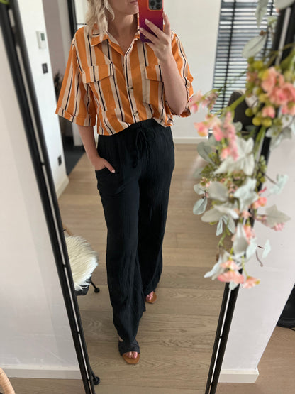 Orange striped shirt