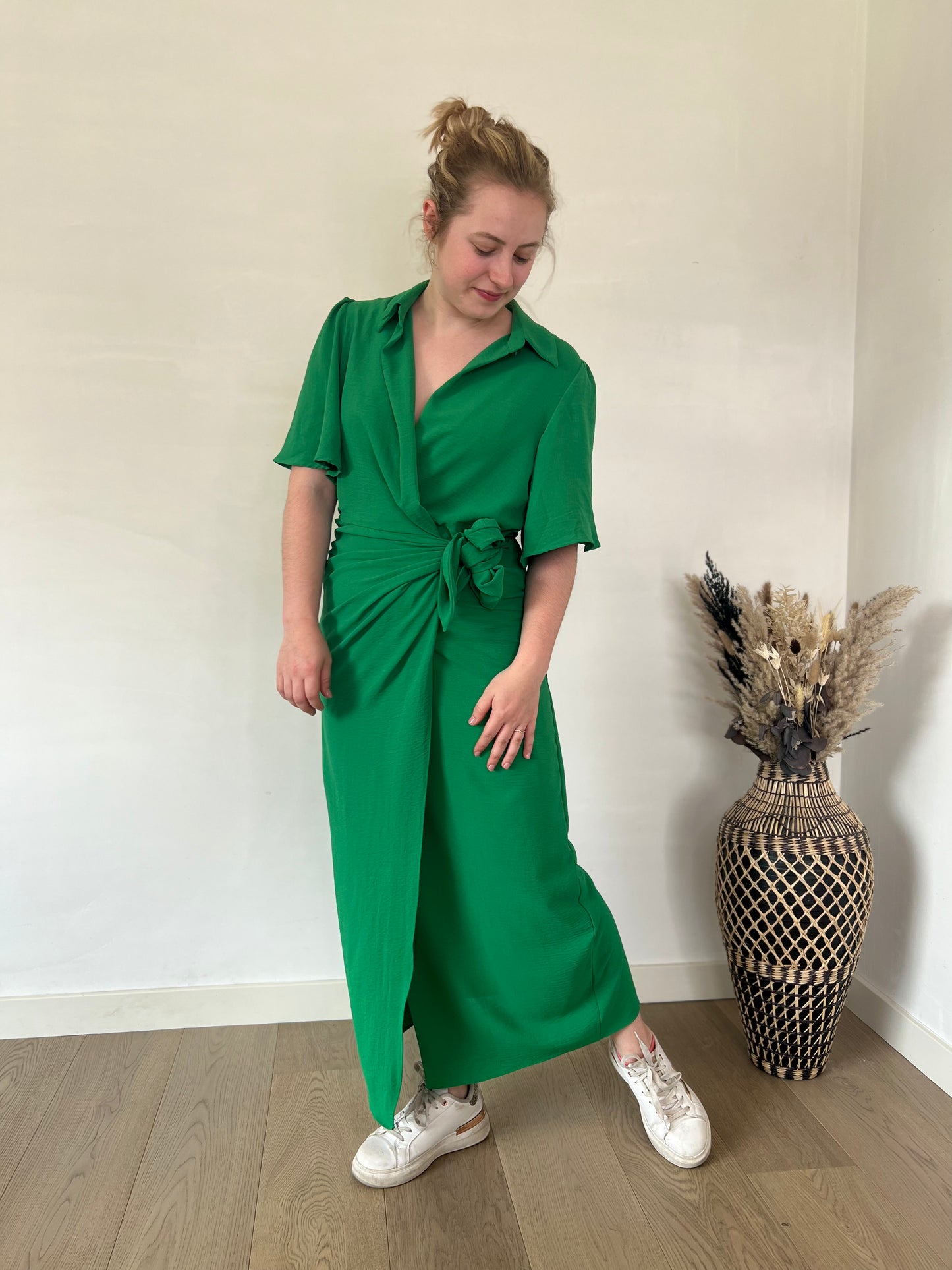 Green maxi dress