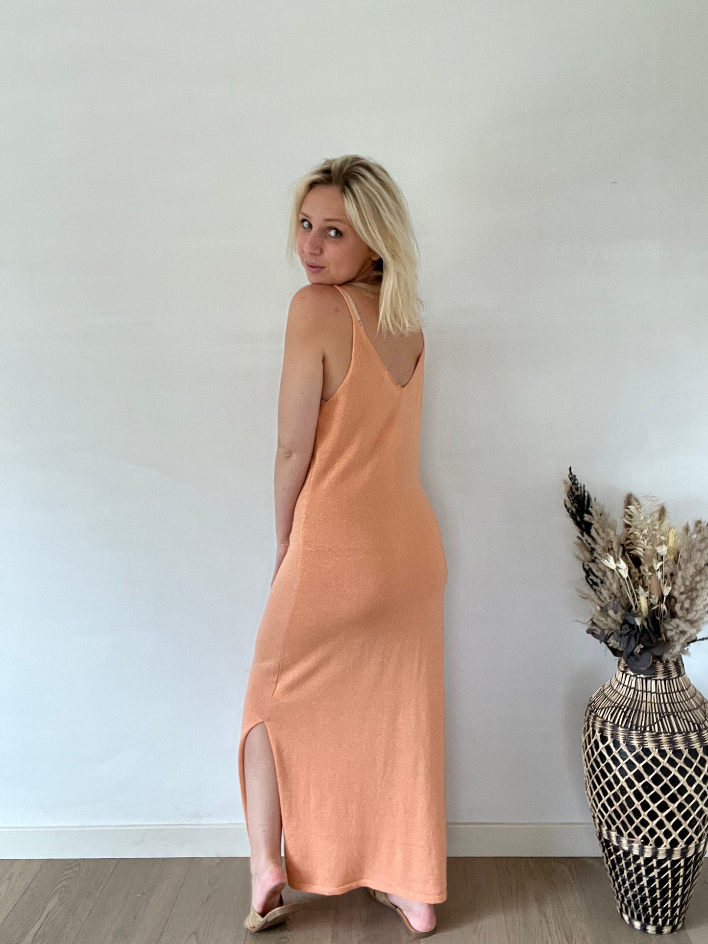 Orange beach dress