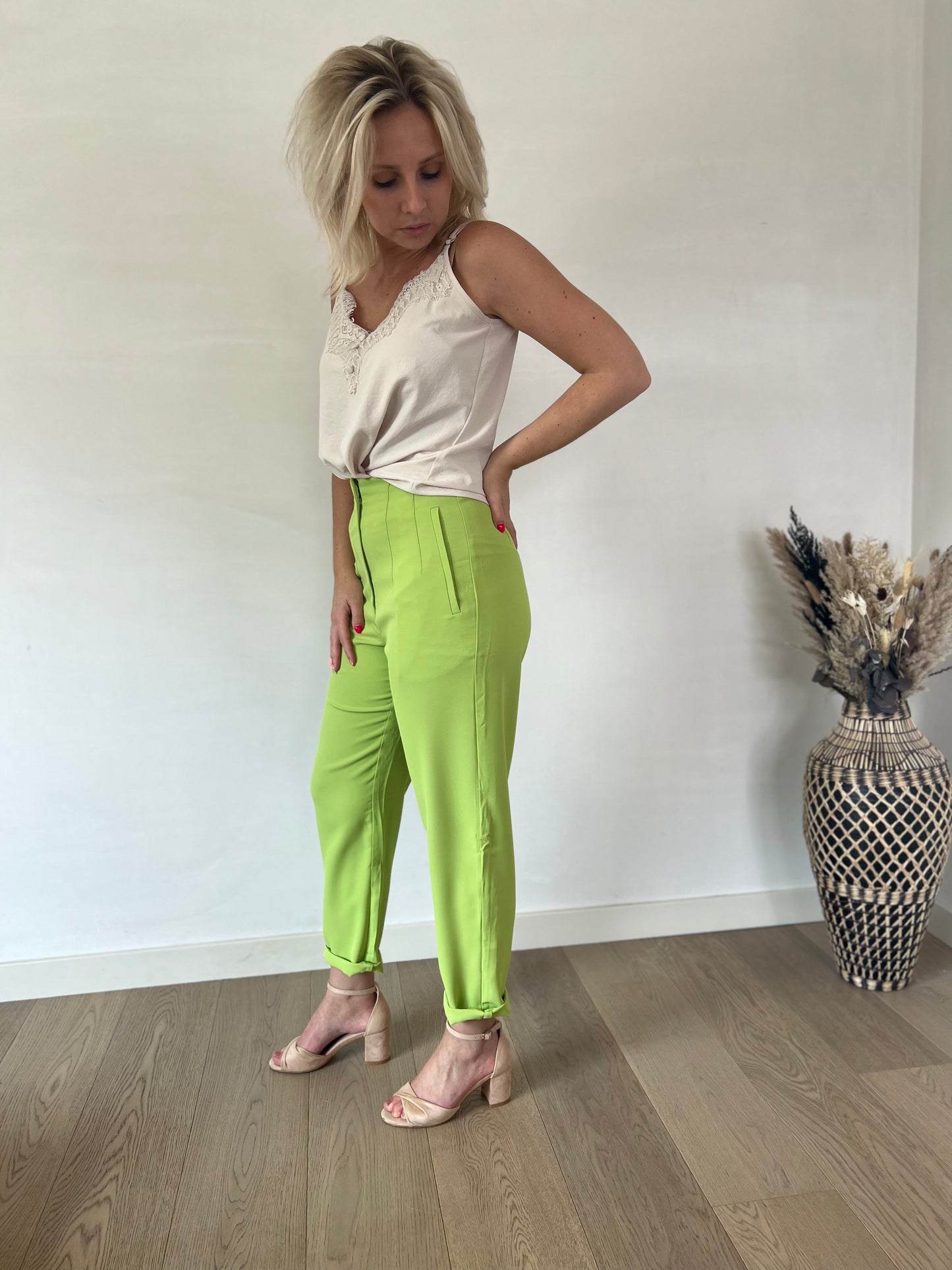 Apple green tailor pants