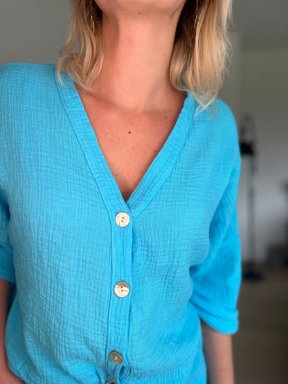 Turquoise tetra shirt