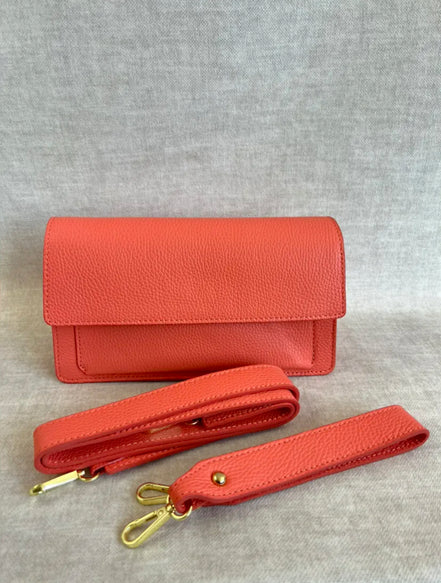 Coral luxury leather bag