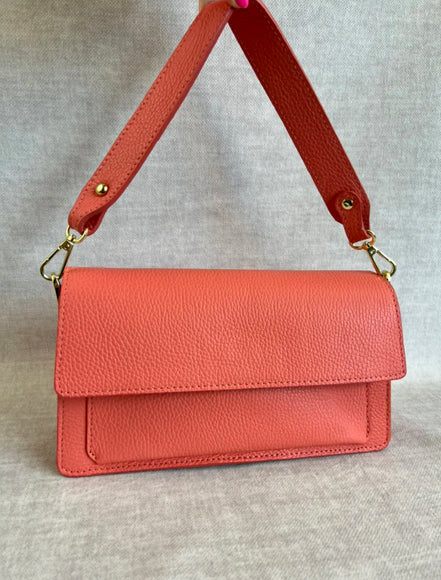 Green luxury leather bag