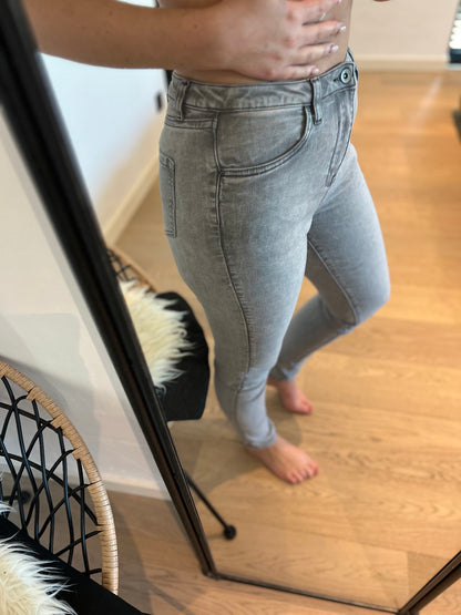 High waist grey pants