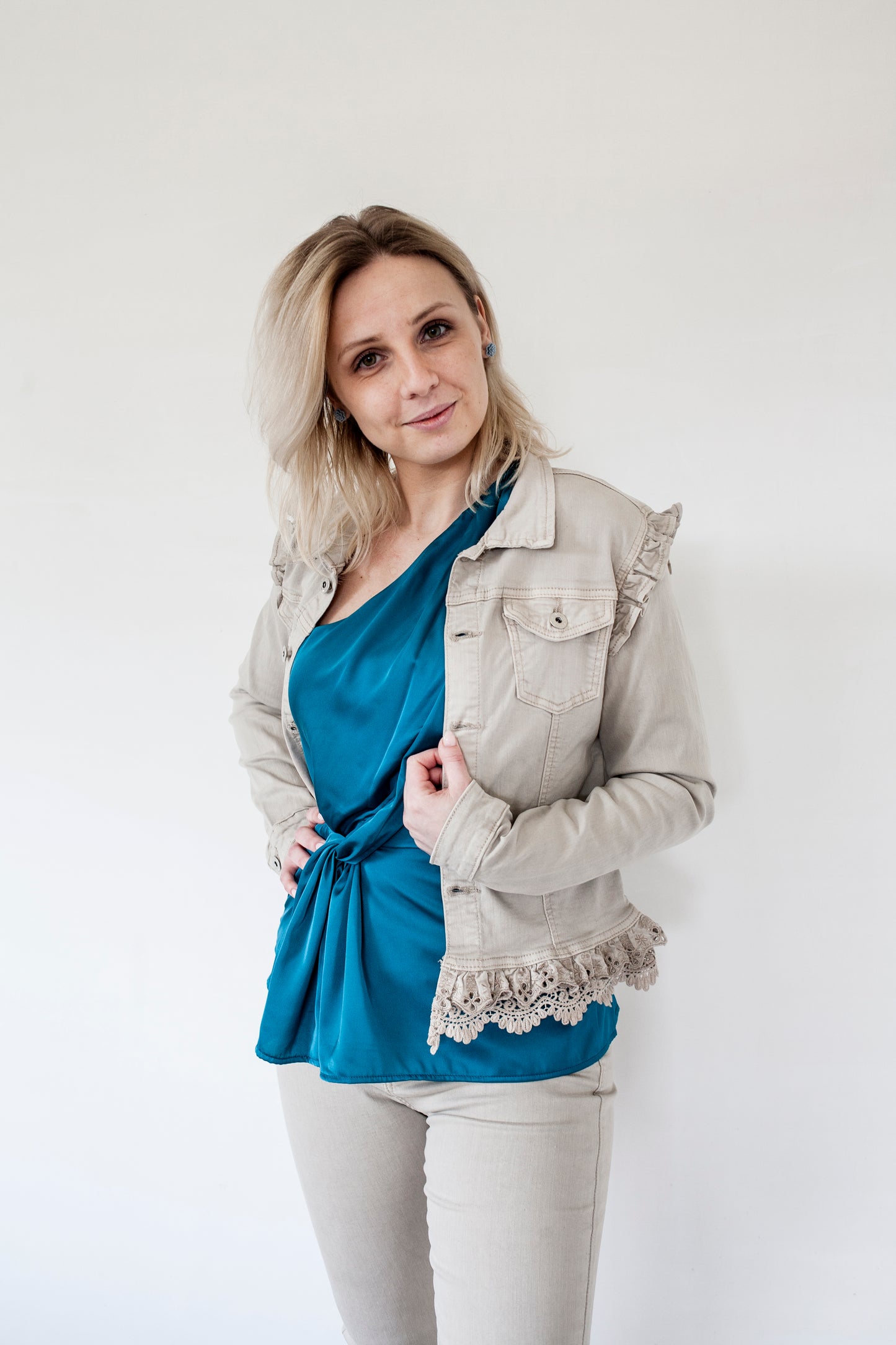 Johanna Jeans jacket beige