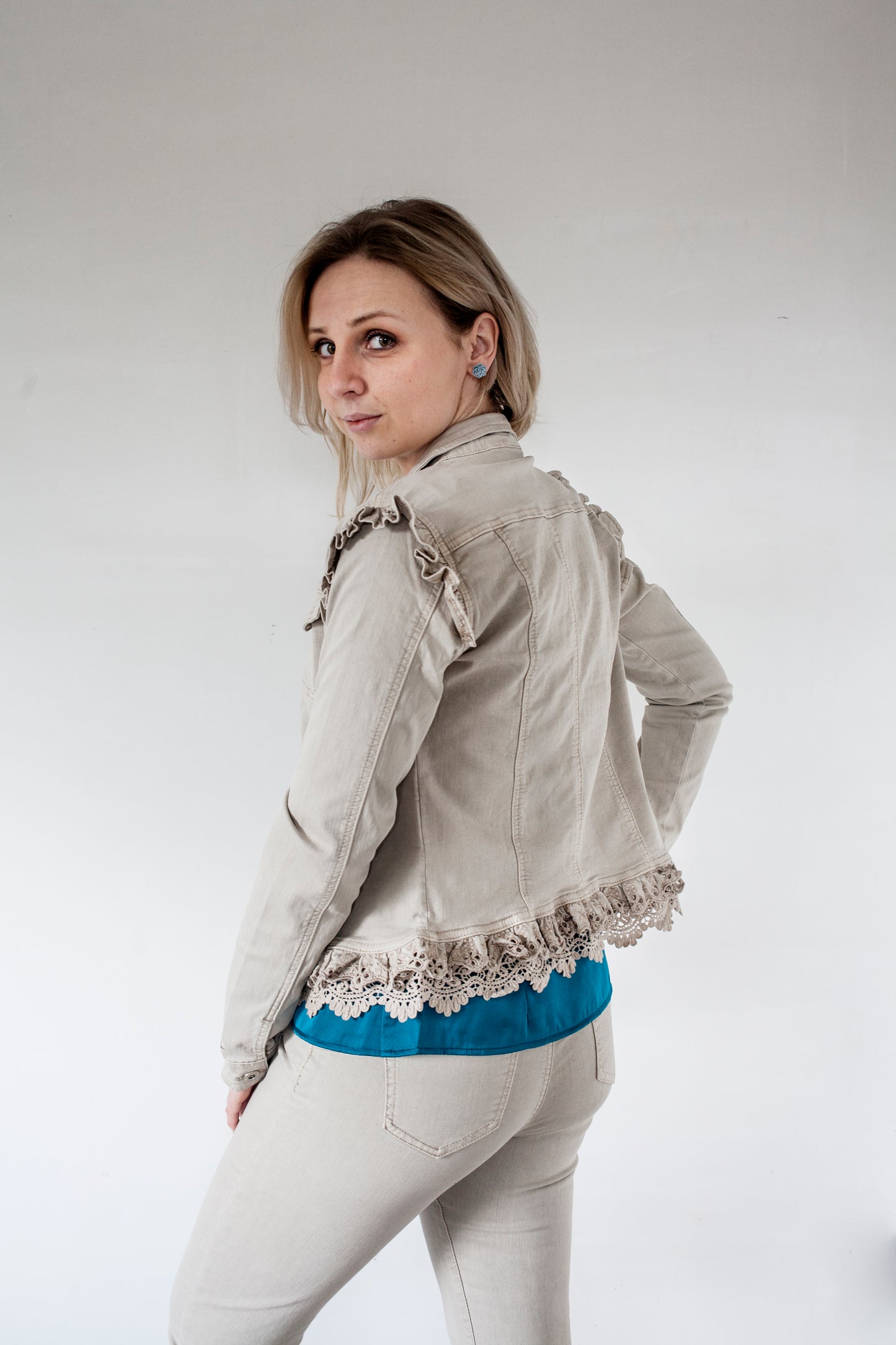 Johanna Jeans jacket beige