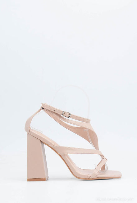 Block sandals beige