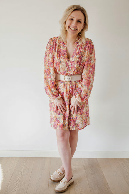 Paisley dress pink