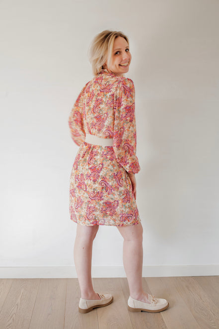 Paisley dress pink