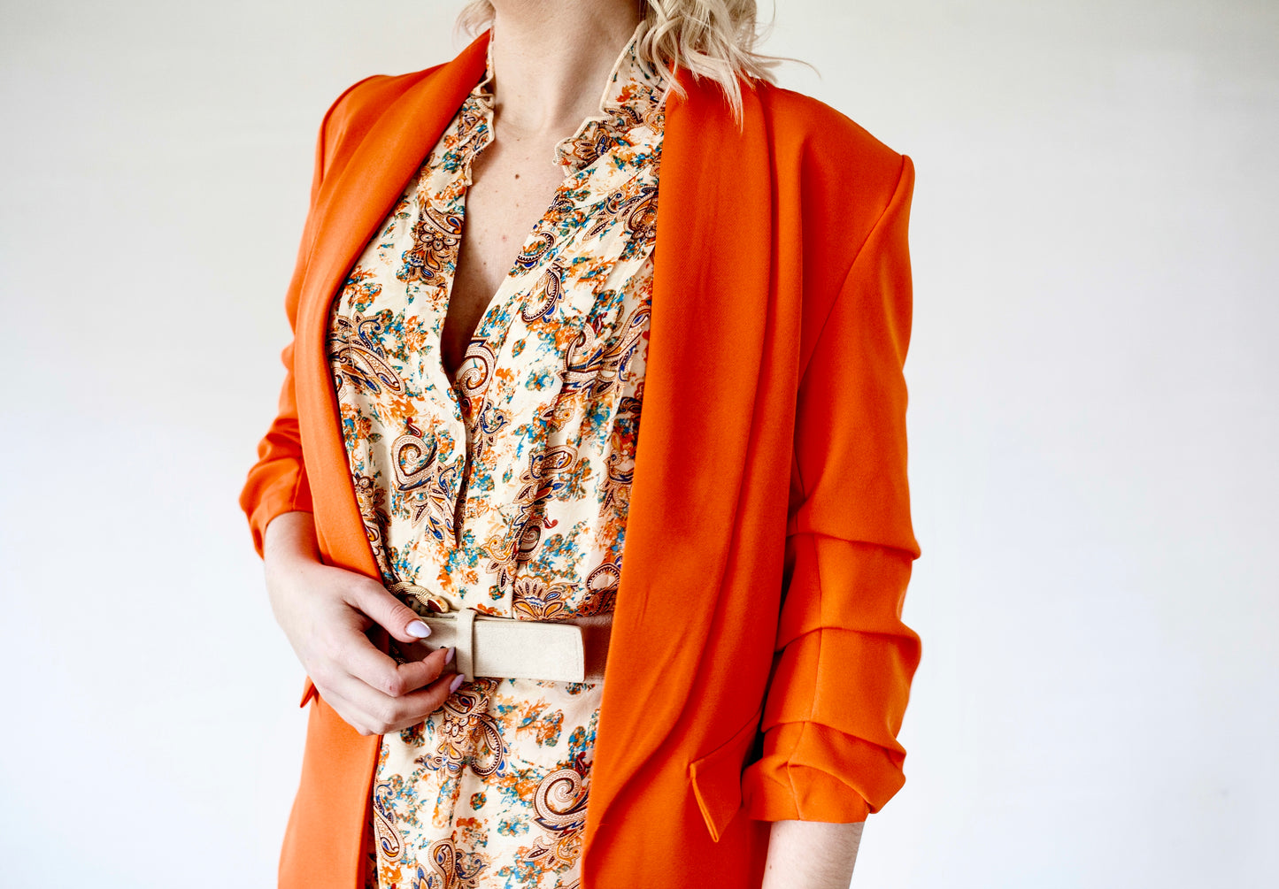 Paisley dress orange