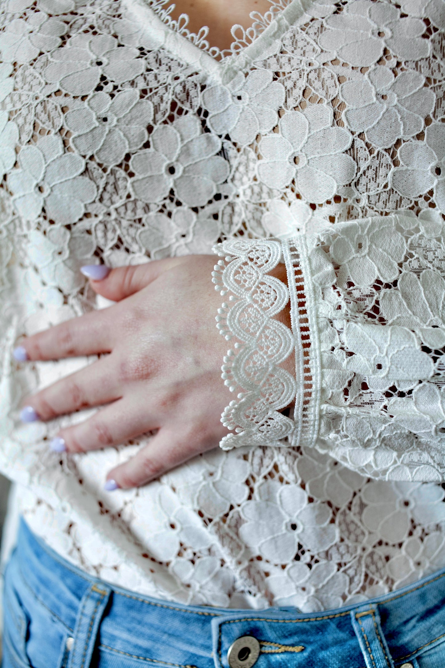 Floral lace blouse