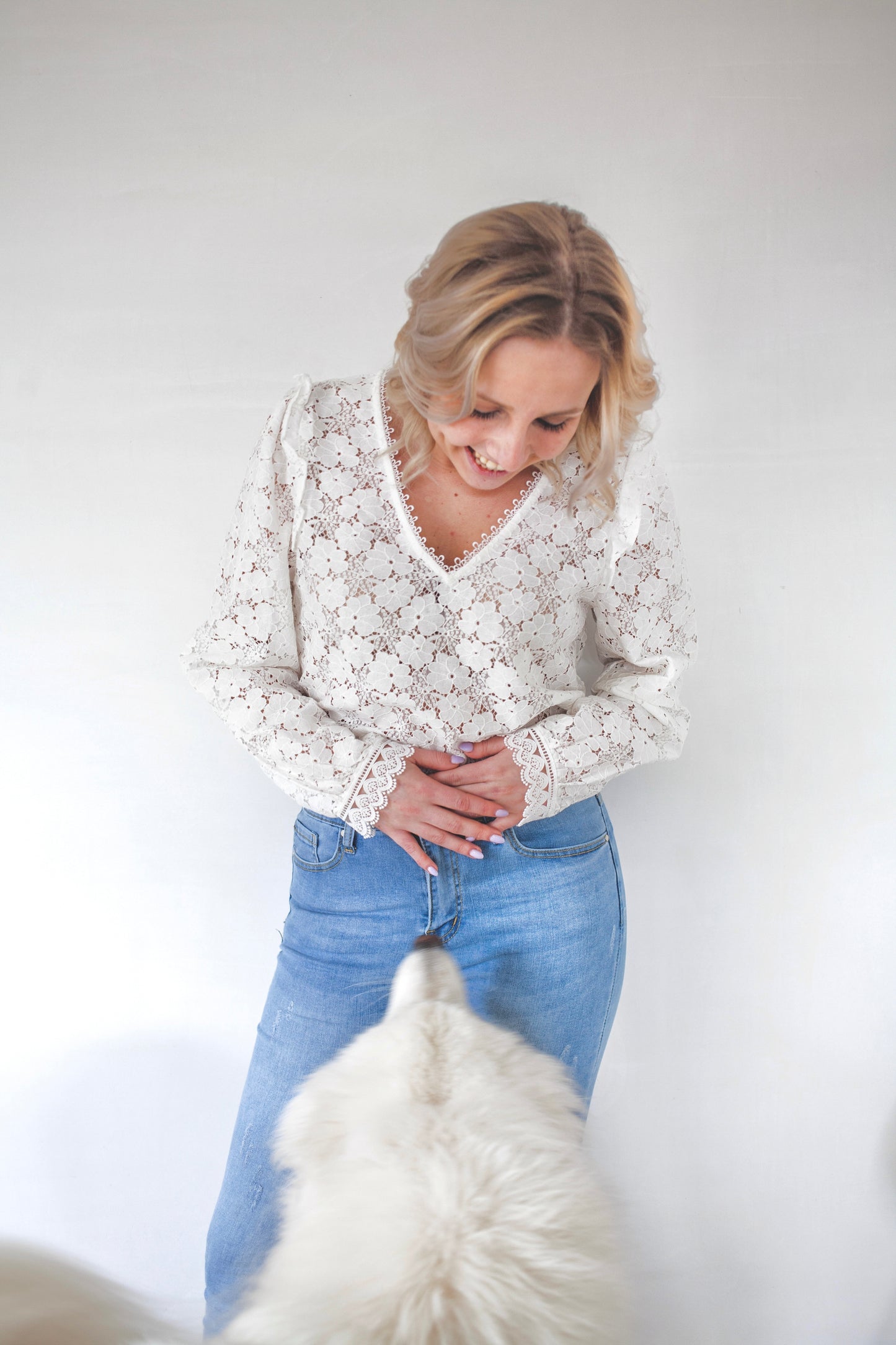 Floral lace blouse