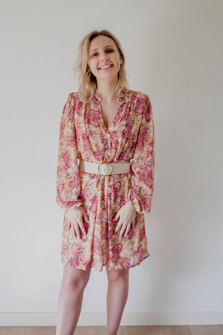 Paisley dress pink