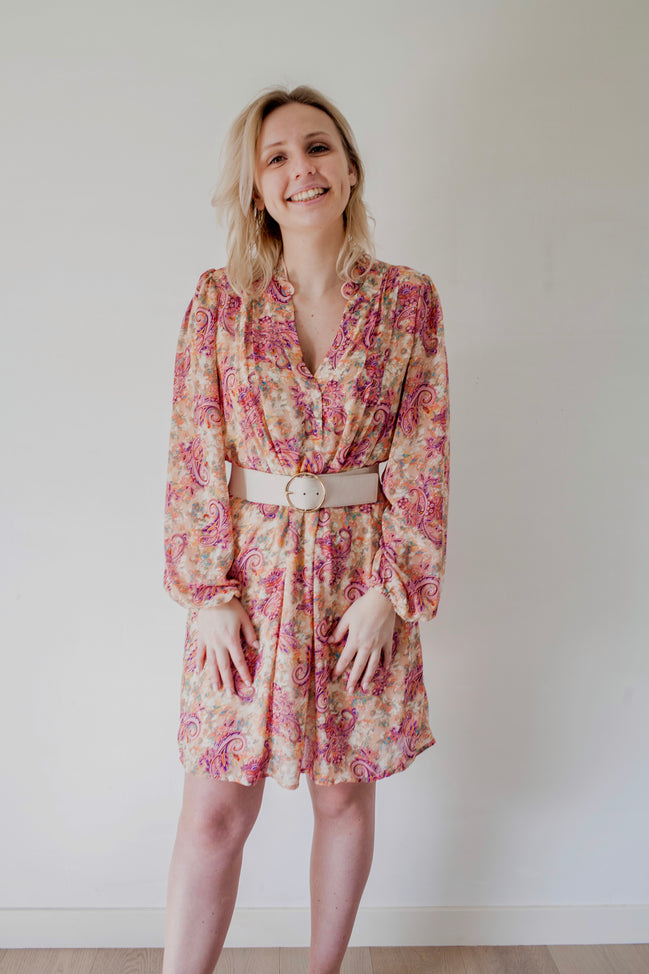 Paisley dress pink