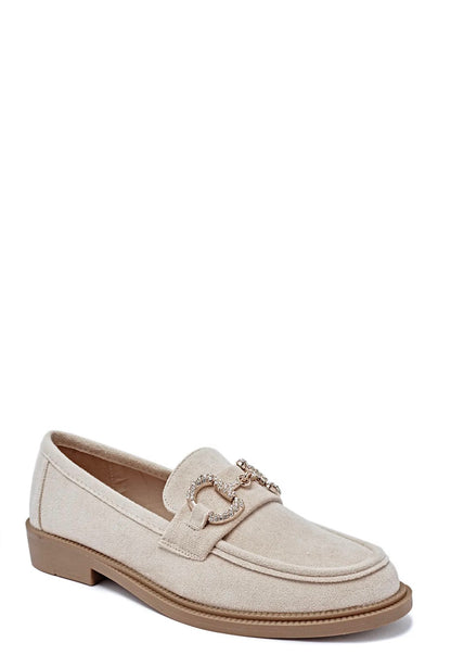 Loafers beige diamond