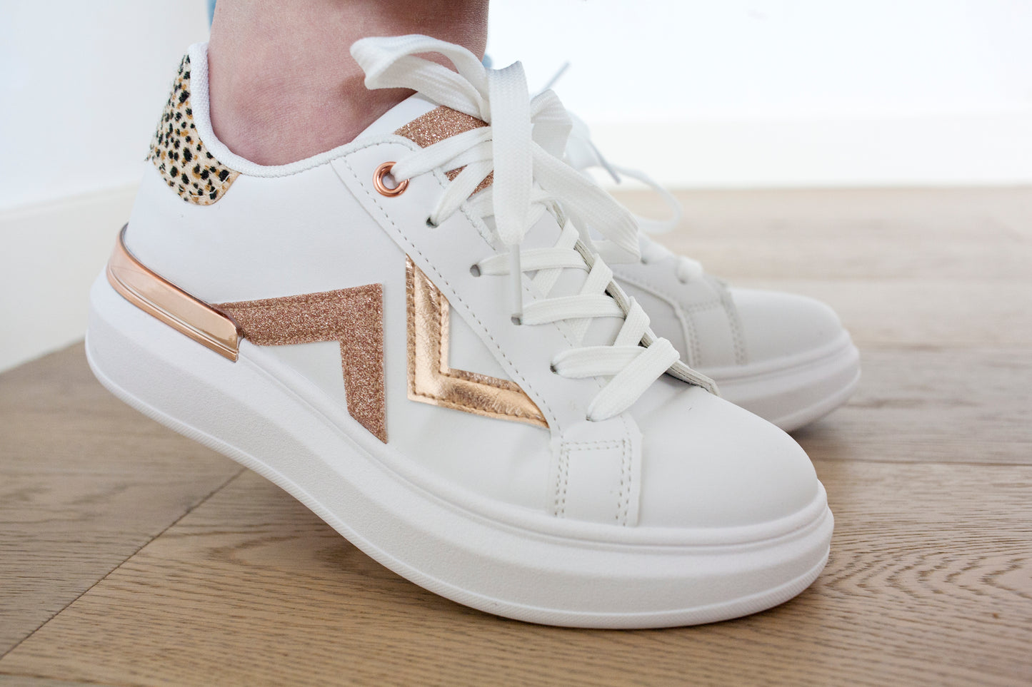 Sneakers metallic pink