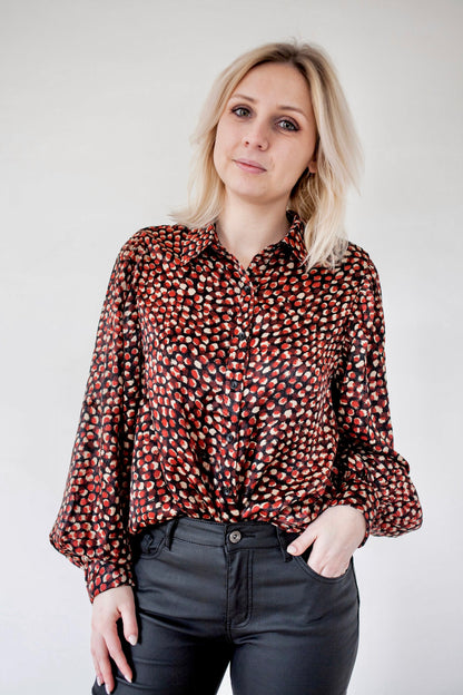 Amira zwarte blouse