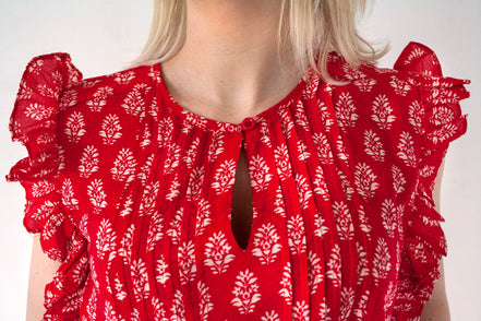 Silk print top